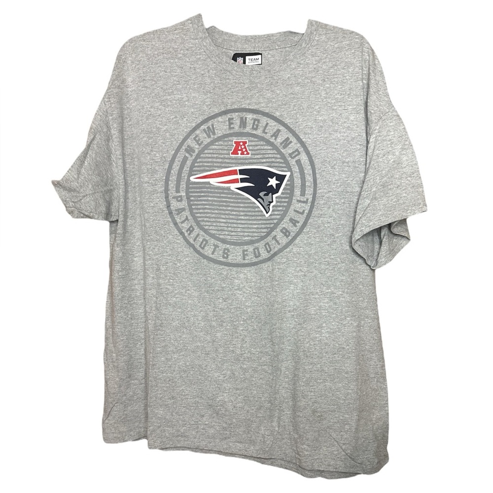 New England Patriots VTG Gray Grey T-Shirt Logo Tee - Size XL